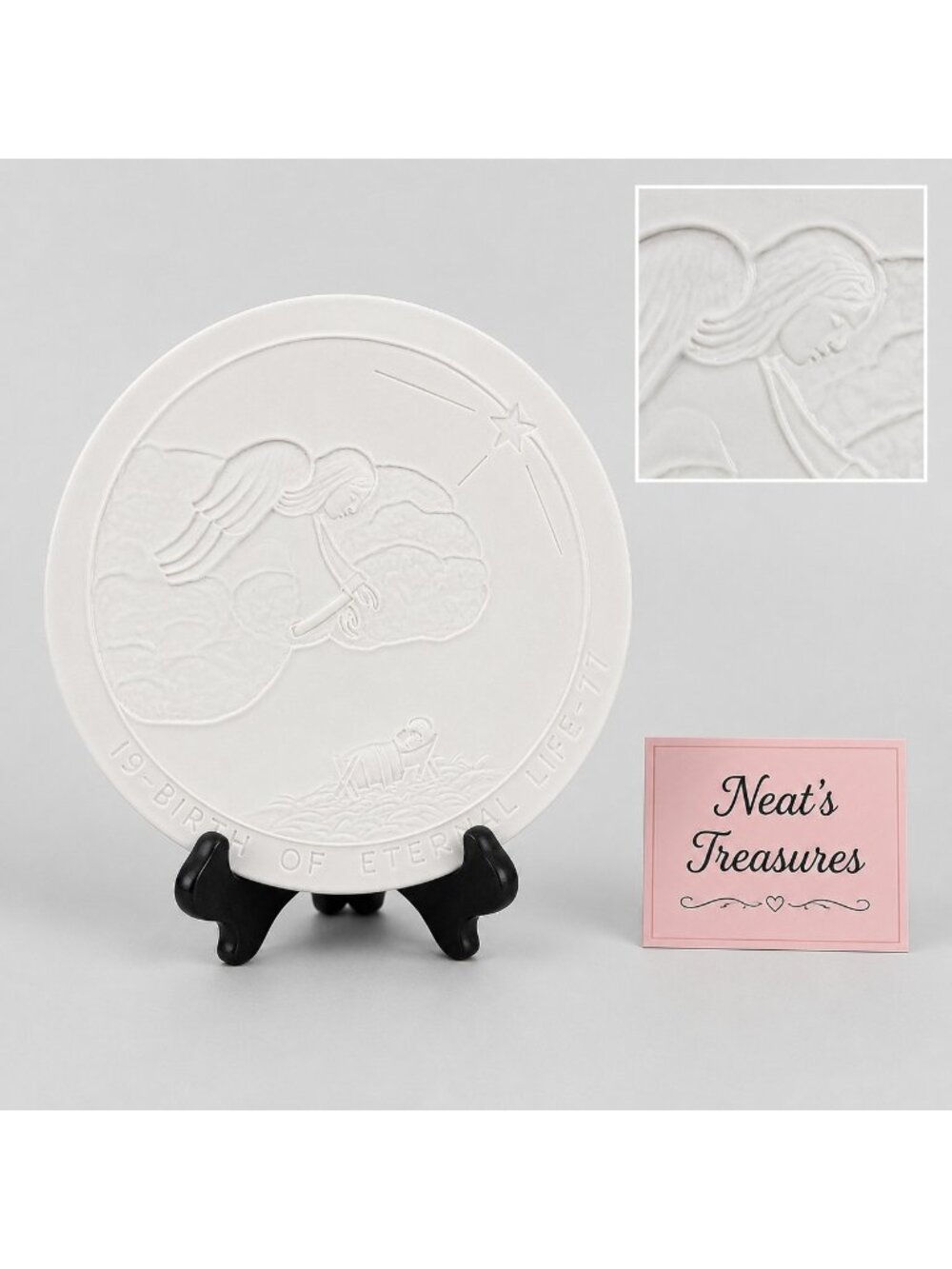 Vintage 1977 Frankoma Pottery CHRISTMAS Birth Of Eternal  Life 1/4" Signed Plate